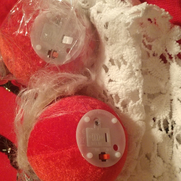 2pc Set of Lighted Gnome Ornaments - Picture 5 of 5